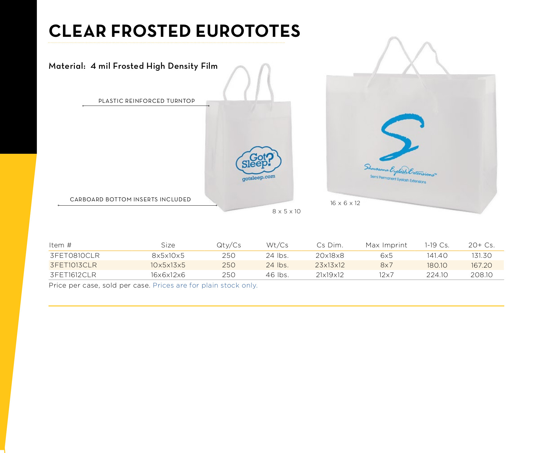 Clear Euro Totes