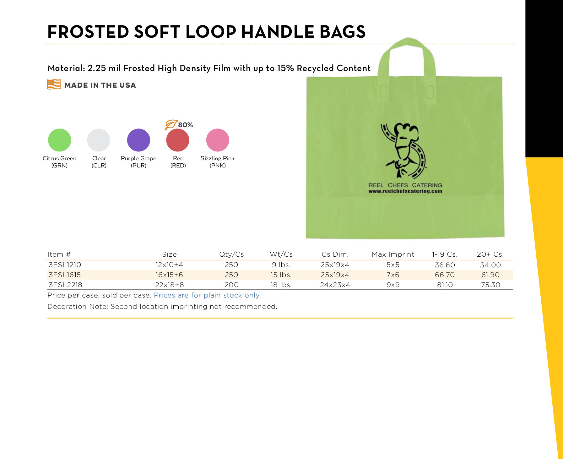 Frosted Soft Loop Handle Bags