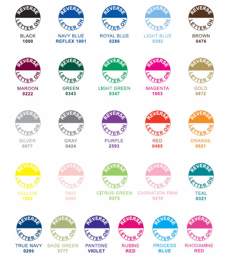 Ink and Hot Stamp Colors