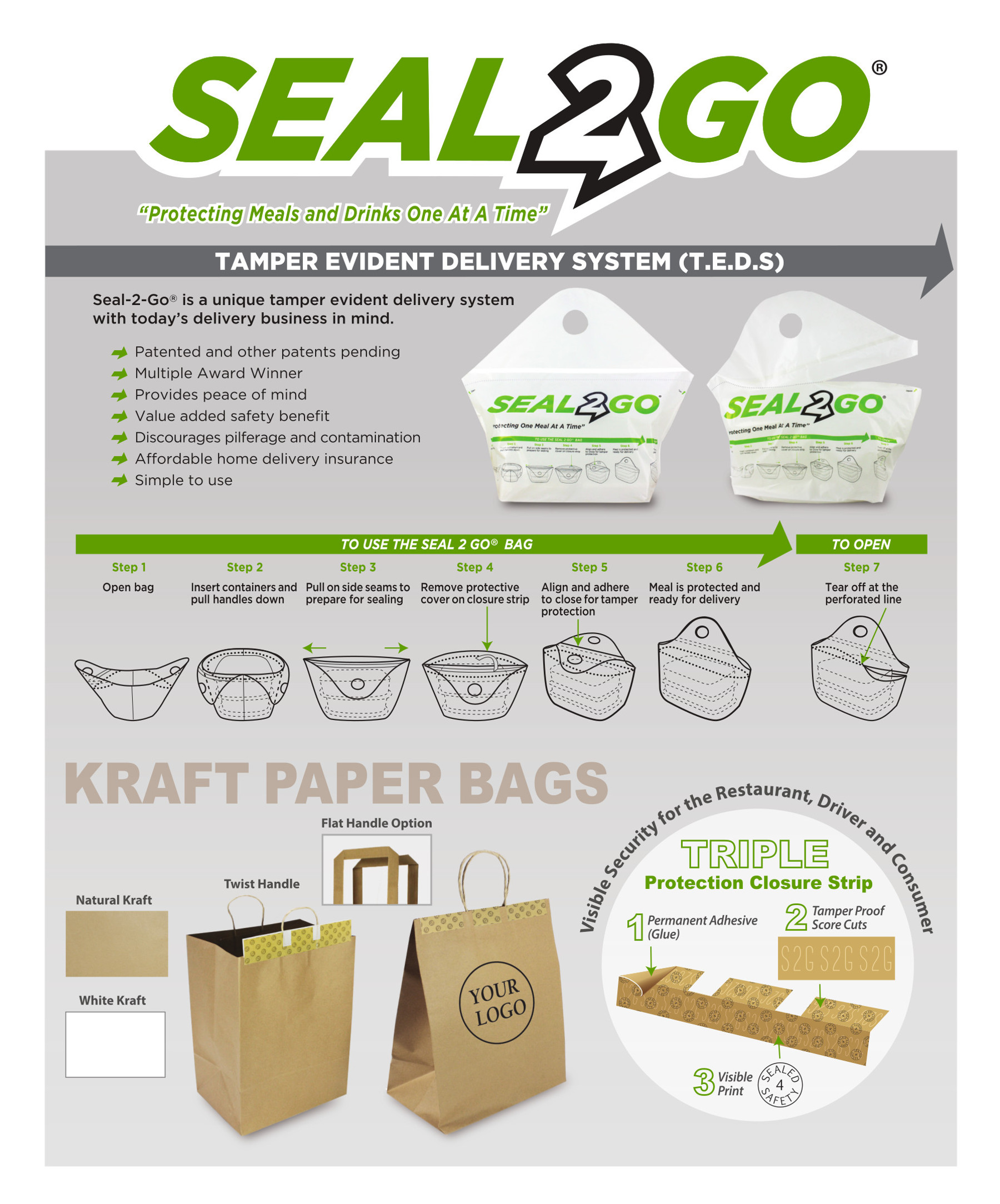 Poly Tamper Evident TO-GO-Bags